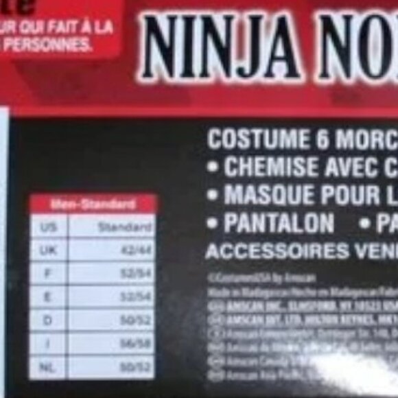 Black Dragon Ninja HALLOWEEN Costume Size Adult Standard - Picture 4 of 12